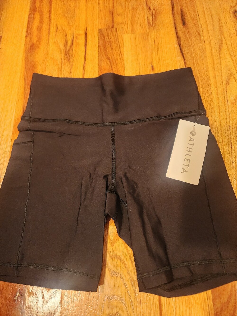 Athleta Black High-Waist Bike Shorts